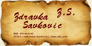 Zdravka Savković vizit kartica
